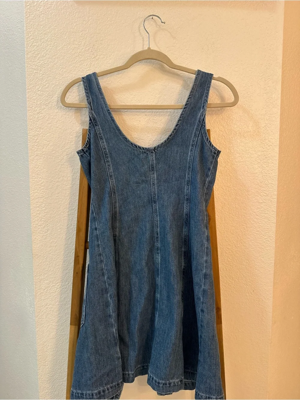 Marine Layer Daisy Mini Denim Button-Front 100% Cotton size XS Pockets